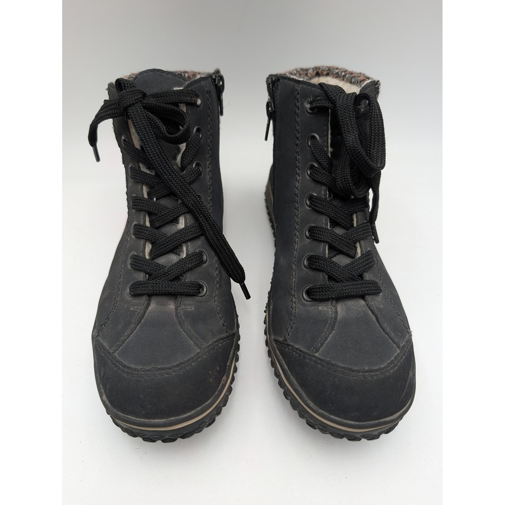 Rieker Womens Ankle Boots Size 40 RiekerTex Side Zip Black